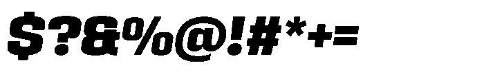 HD Corbit Narrow Extra Bold Italic Font OTHER CHARS
