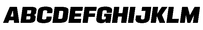 HD Corbit Narrow Extra Bold Italic Font UPPERCASE