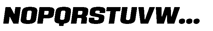 HD Corbit Narrow Extra Bold Italic Font UPPERCASE
