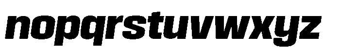 HD Corbit Narrow Extra Bold Italic Font LOWERCASE