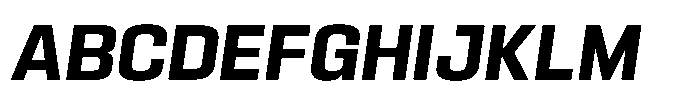 HD Corbit Narrow Semi Bold Italic Font UPPERCASE