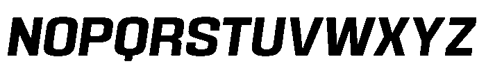 HD Corbit Narrow Semi Bold Italic Font UPPERCASE