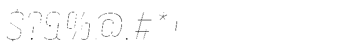 HD Corbit Narrow Thin Italic Font OTHER CHARS