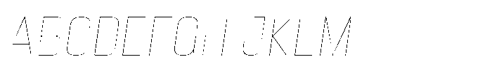 HD Corbit Narrow Thin Italic Font UPPERCASE