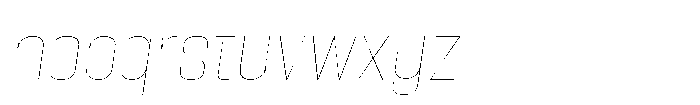 HD Corbit Narrow Thin Italic Font LOWERCASE