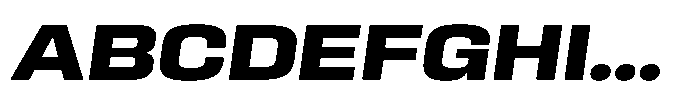 HD Corbit Semi Expanded Bold Italic Font UPPERCASE