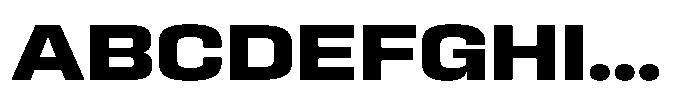 HD Corbit Semi Expanded Bold Font UPPERCASE