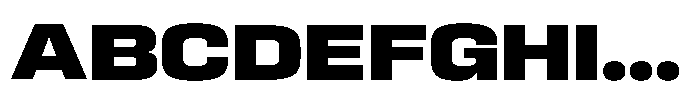 HD Corbit Semi Expanded Extra Bold Font UPPERCASE