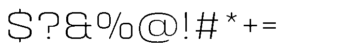 HD Corbit Semi Expanded Extra Light Font OTHER CHARS