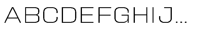 HD Corbit Semi Expanded Extra Light Font UPPERCASE