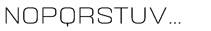 HD Corbit Semi Expanded Extra Light Font UPPERCASE