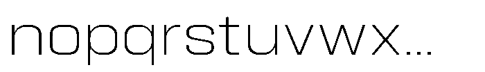 HD Corbit Semi Expanded Extra Light Font LOWERCASE