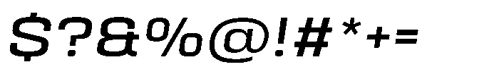HD Corbit Semi Expanded Italic Font OTHER CHARS
