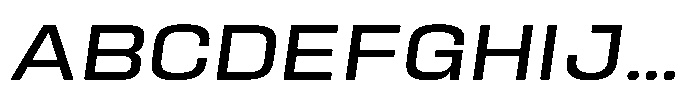 HD Corbit Semi Expanded Italic Font UPPERCASE