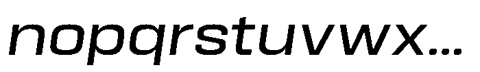 HD Corbit Semi Expanded Italic Font LOWERCASE