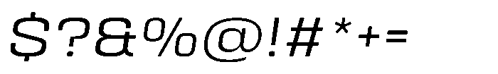 HD Corbit Semi Expanded Light Italic Font OTHER CHARS