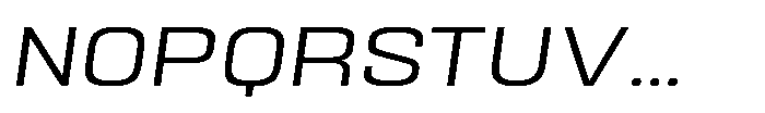 HD Corbit Semi Expanded Light Italic Font UPPERCASE