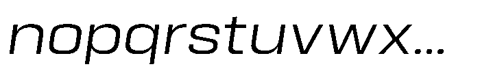 HD Corbit Semi Expanded Light Italic Font LOWERCASE