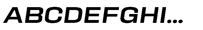 HD Corbit Semi Expanded Medium Italic Font UPPERCASE