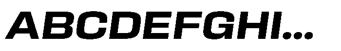 HD Corbit Semi Expanded Semi Bold Italic Font UPPERCASE