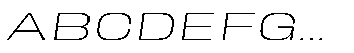 HD Corbit Ultra Exp Extra Light Italic Font UPPERCASE