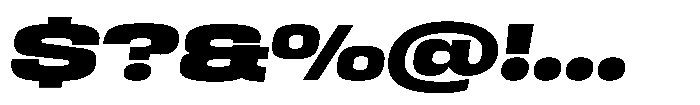 HD Corbit Ultra Expanded Black Italic Font OTHER CHARS