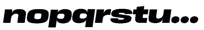 HD Corbit Ultra Expanded Black Italic Font LOWERCASE