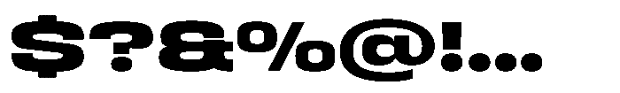HD Corbit Ultra Expanded Extra Bold Font OTHER CHARS