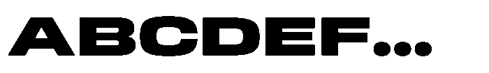 HD Corbit Ultra Expanded Extra Bold Font UPPERCASE