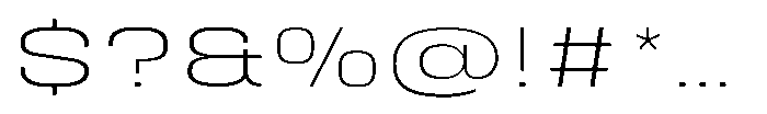 HD Corbit Ultra Expanded Extra Light Font OTHER CHARS