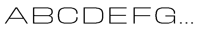 HD Corbit Ultra Expanded Extra Light Font UPPERCASE