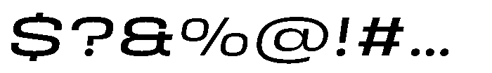 HD Corbit Ultra Expanded Italic Font OTHER CHARS