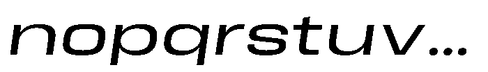 HD Corbit Ultra Expanded Italic Font LOWERCASE