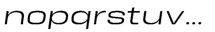 HD Corbit Ultra Expanded Light Italic Font LOWERCASE