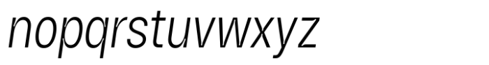 HD Node Condensed XLight Italic Font LOWERCASE