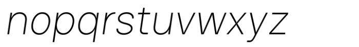HD Node Sans Thin Italic Font LOWERCASE