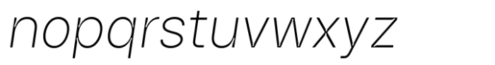 HD Node Thin Italic Font LOWERCASE