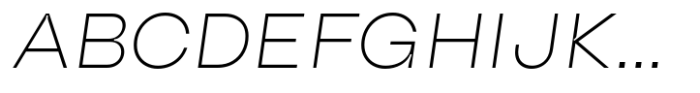 HD Node Wide Thin Italic Font
