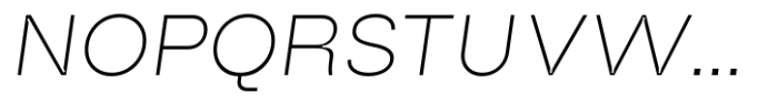 HD Node Wide Thin Italic Font UPPERCASE