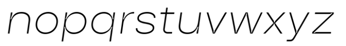 HD Node Wide Thin Italic Font LOWERCASE