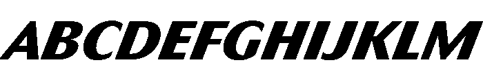 HD Sans Black Slanted Font UPPERCASE