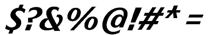 HD Sans Bold Slanted Font OTHER CHARS