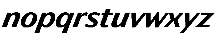 HD Sans Bold Slanted Font LOWERCASE
