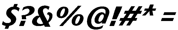 HD Sans ExtraBold Slanted Font OTHER CHARS