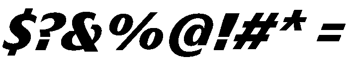 HD Sans Heavy Slanted Font OTHER CHARS