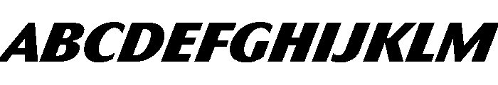 HD Sans Heavy Slanted Font UPPERCASE