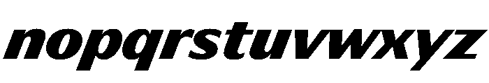 HD Sans Heavy Slanted Font LOWERCASE