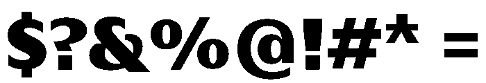 HD Sans Heavy Font OTHER CHARS