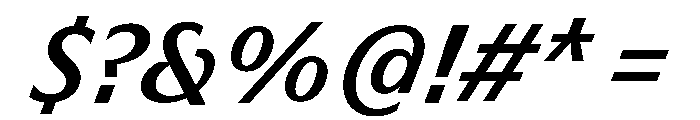 HD Sans Medium Slanted Font OTHER CHARS