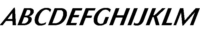 HD Sans Medium Slanted Font UPPERCASE